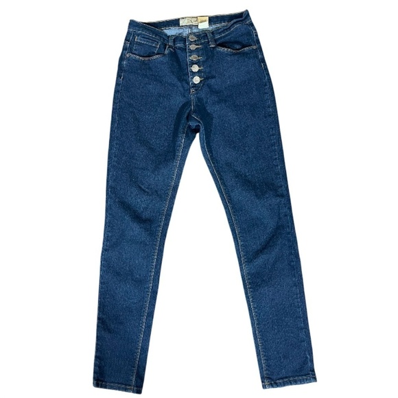 Hybrid & Company High-Rise Skinny Button-Fly Jeans Size 7 - Picture 1 of 7